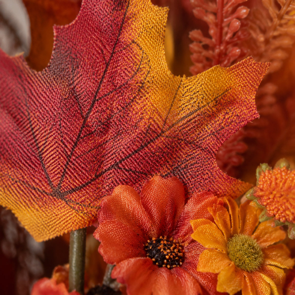 24-Bundle Artificial Fall Flowers — 6 Styles, Outdoor Autumn Decor