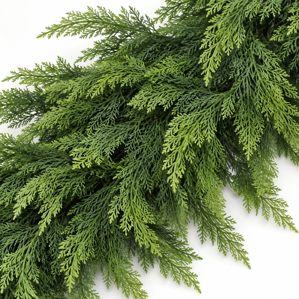2-Piece Artificial Cedar Garland Set — 2 x 6 ft Real-Touch Greenery