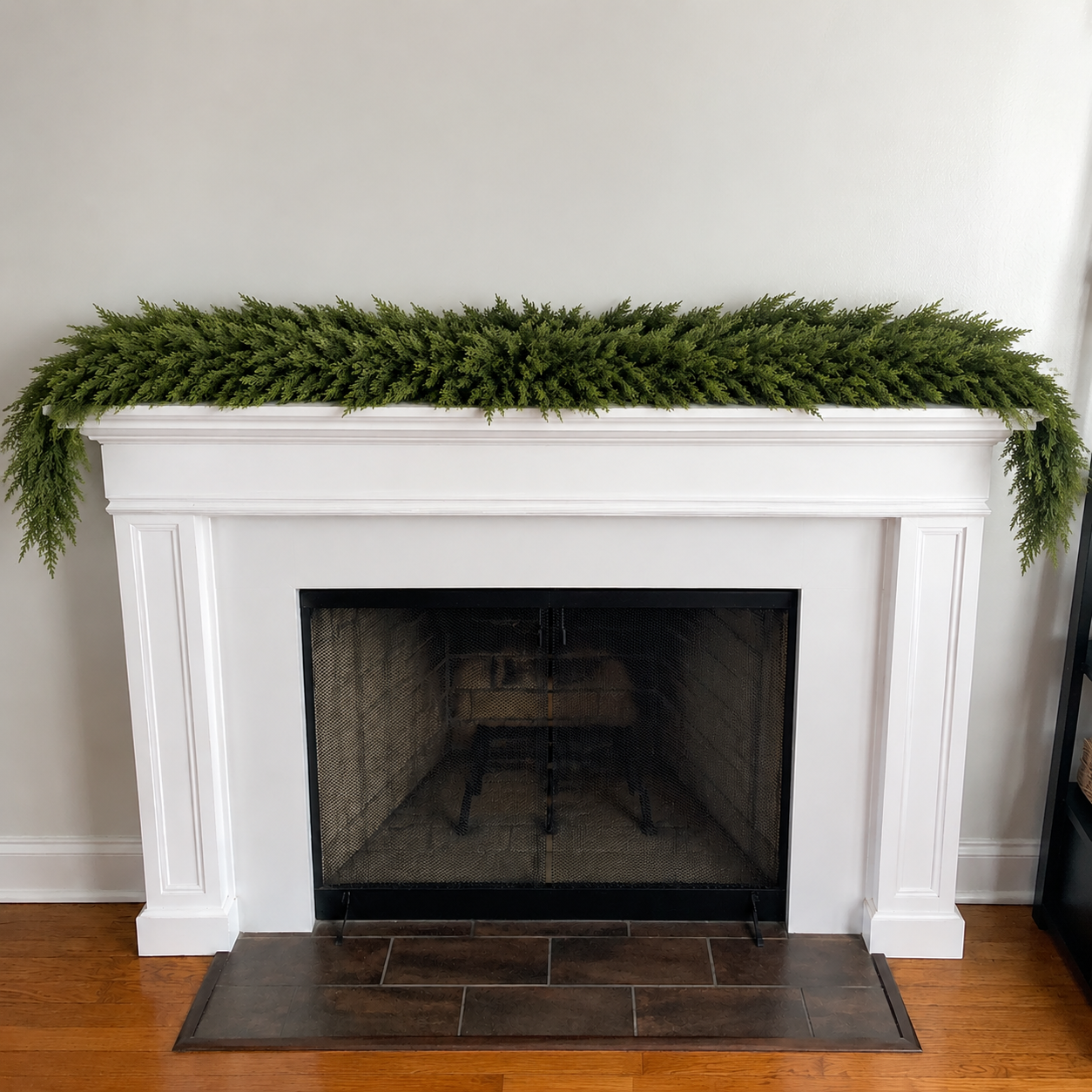2-Piece Artificial Cedar Garland Set — 2 x 6 ft Real-Touch Greenery