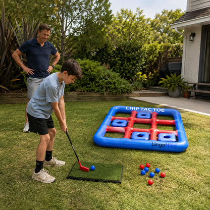 Chip Tac Toe — Inflatable Golf Game for Lawn, Tailgate & Pool