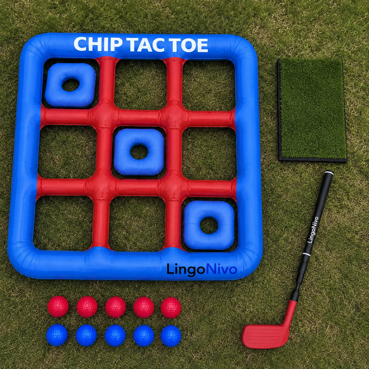 Chip Tac Toe — Inflatable Golf Game for Lawn, Tailgate & Pool