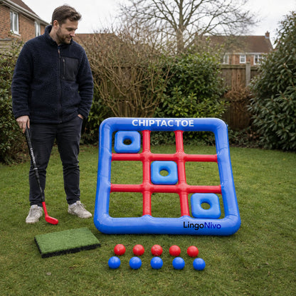Chip Tac Toe — Inflatable Golf Game for Lawn, Tailgate & Pool