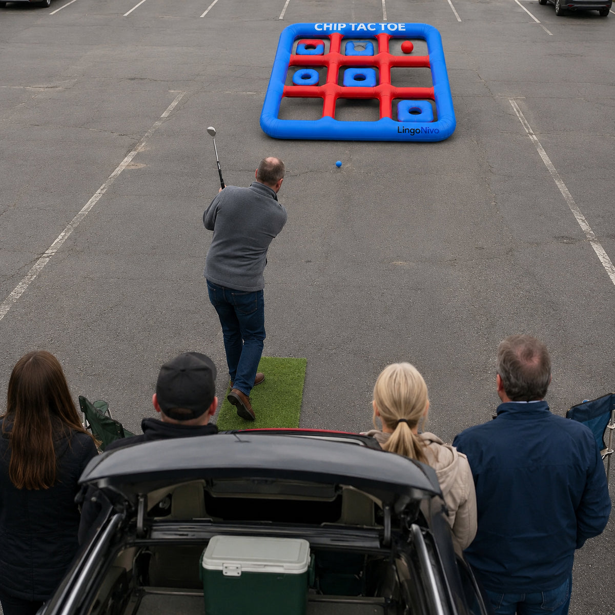 Chip Tac Toe — Inflatable Golf Game for Lawn, Tailgate & Pool