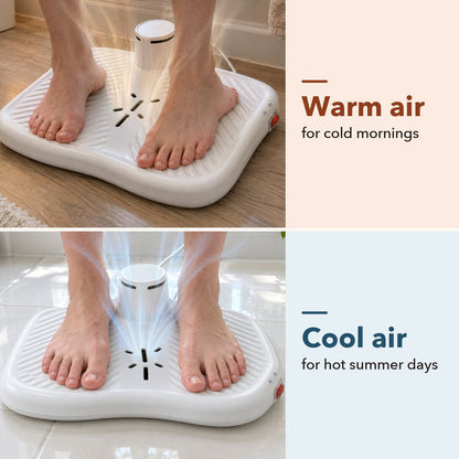 Warm air for cold mornings and cool air for hot summer days on the body dryer