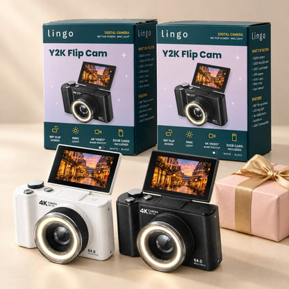 Buy 2 pack: two lingo boxes, a white and a black camera and a free gift