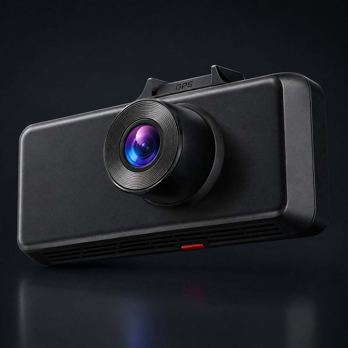 The road-facing 4K lens of the dash cam