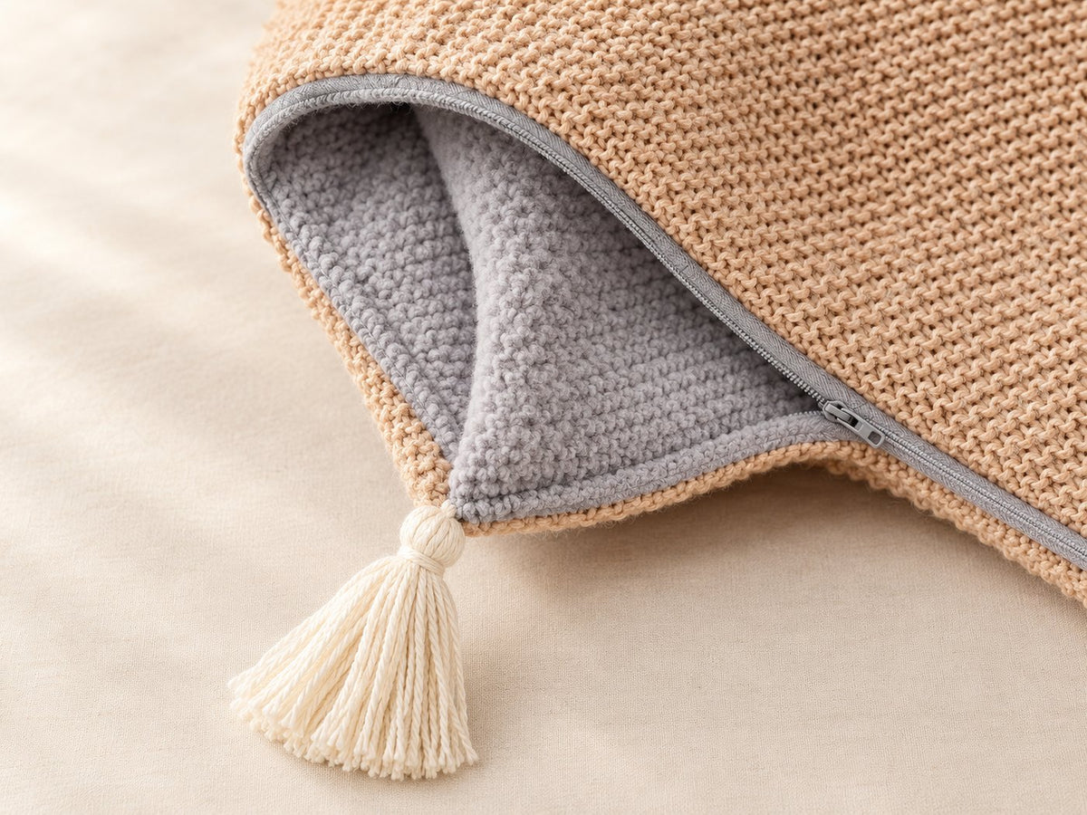 Knit outside, soft waffle fleece inside