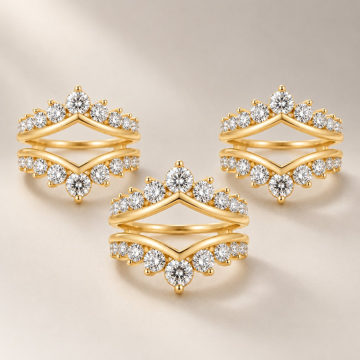 Three gold ring jackets