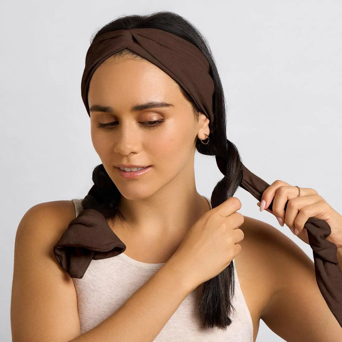 Wrapping the hair around the styling tails