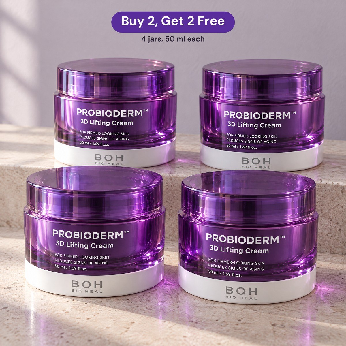Four jars of 3D Lifting Cream: Buy 2, Get 2 Free