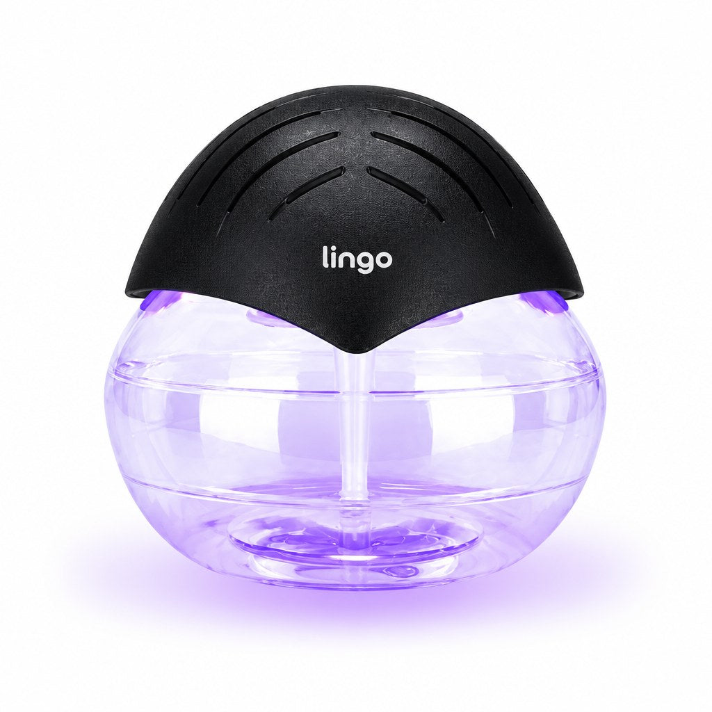 Lingo Water Air Purifier, glowing purple