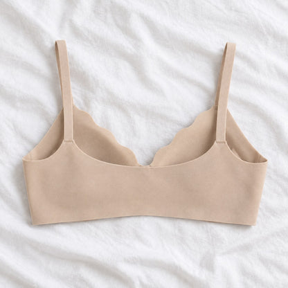 The back of the bra: wide flat band, no hooks