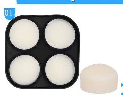 Fill the tray with your dog's favorite food and freeze