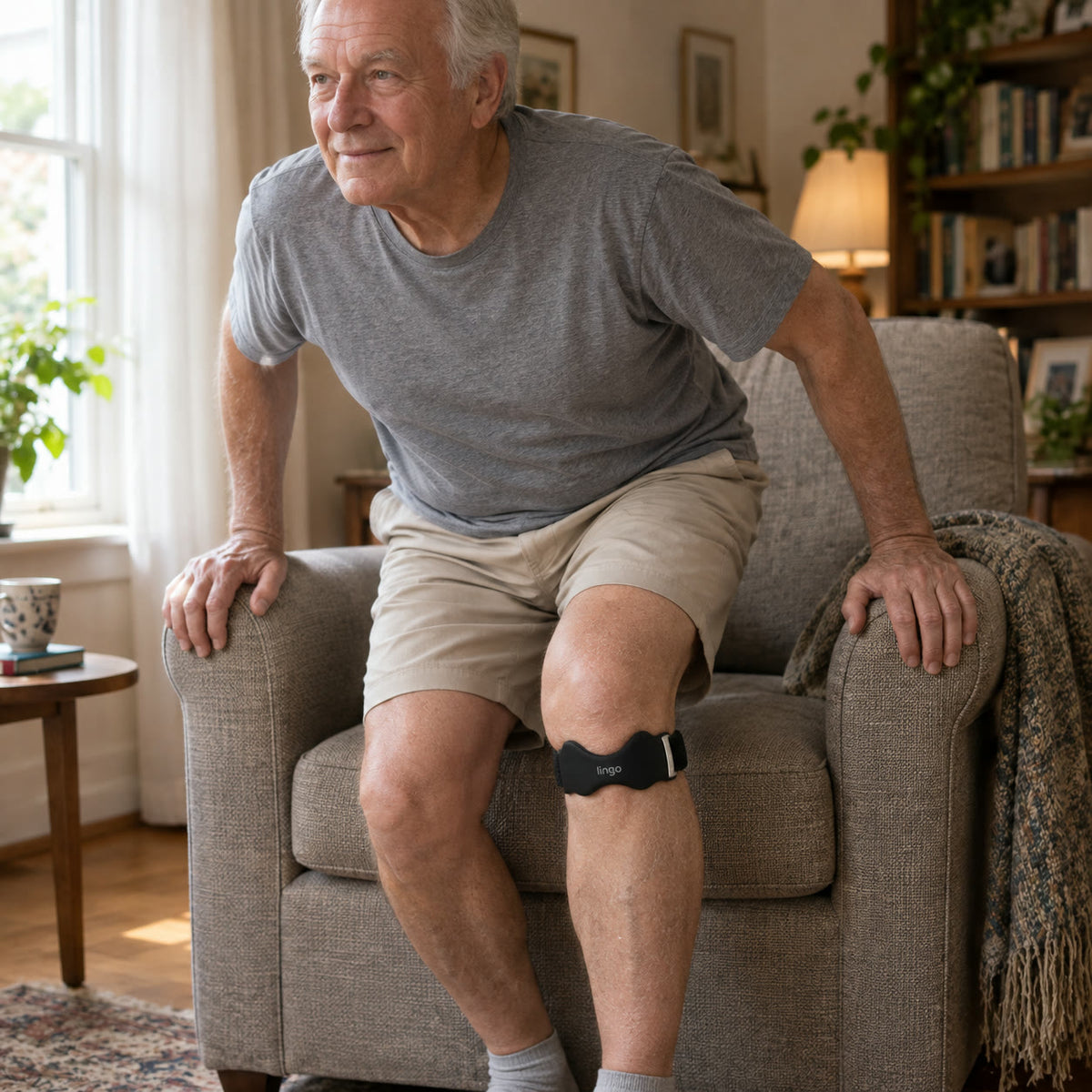 Getting up from an armchair
