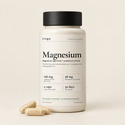 Lingo Magnesium 60 capsule bottle