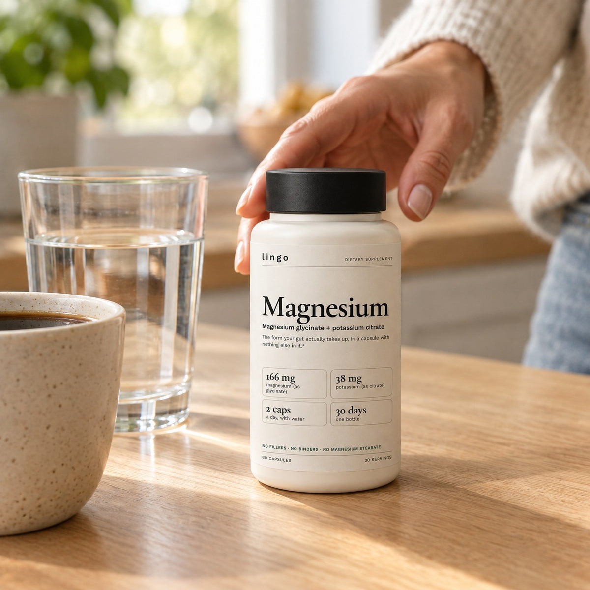 Lingo Magnesium on a kitchen counter