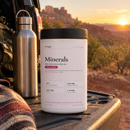 Lingo Minerals at a desert campsite