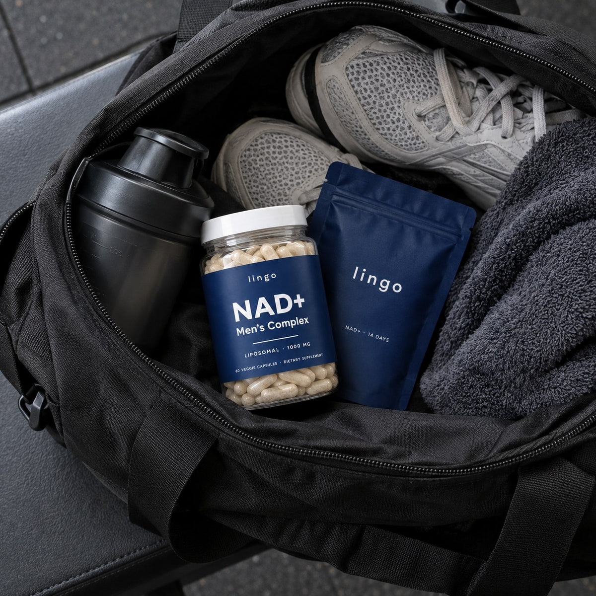 In the gym bag