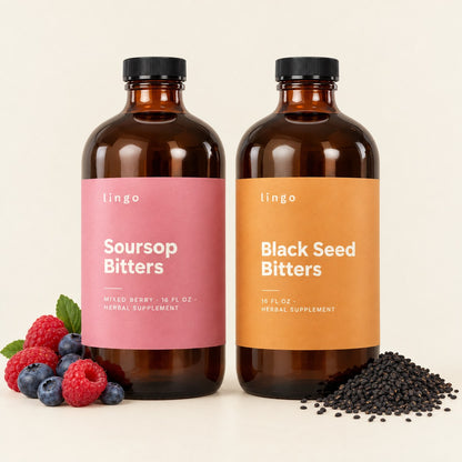 Lingo 16-Day Soursop Reset Bundle: Soursop Bitters and Black Seed Bitters