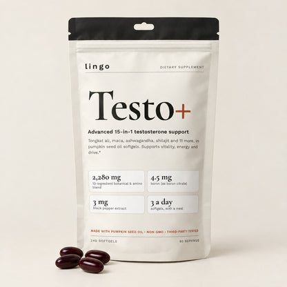 Lingo Testo+ 240 softgels pouch