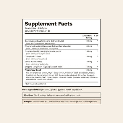 Supplement Facts panel