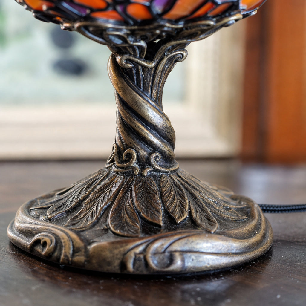 Stained-Glass Style Pumpkin Table Lamp — 13.8 in